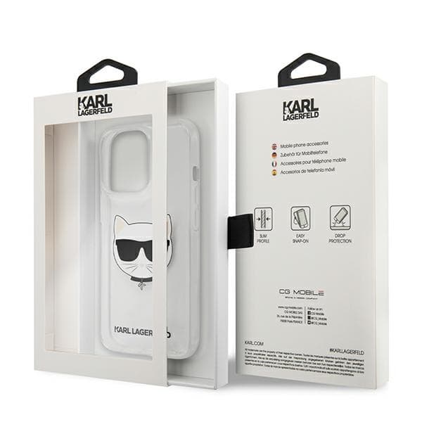 Ovitek Karl Lagerfeld Choupette Head za iPhone 13 Pro Max, prozoren 8