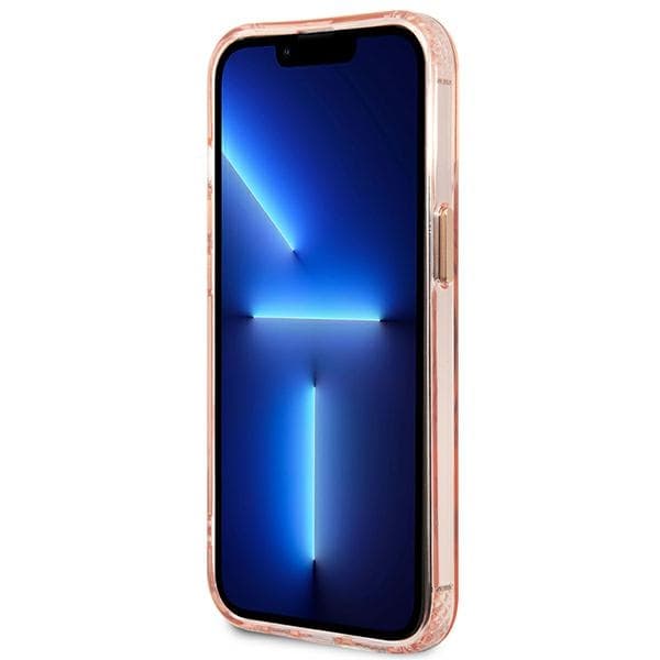 Guess Gold Outline Translucent MagSafe etui za iPhone 13 Pro Max - roza 5