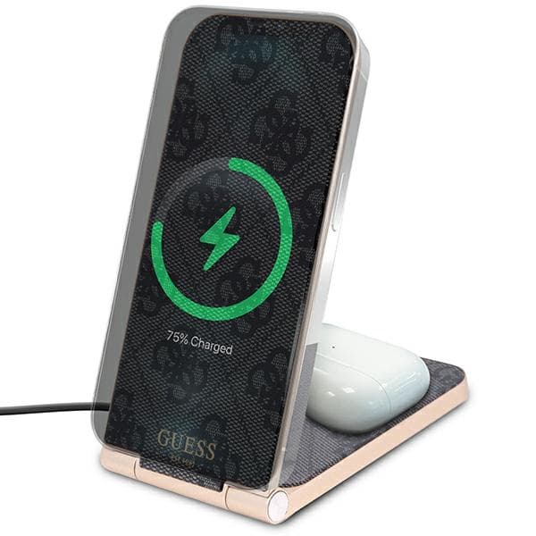 Brezžični polnilnik Guess 4G MagSafe 15W, črn 5