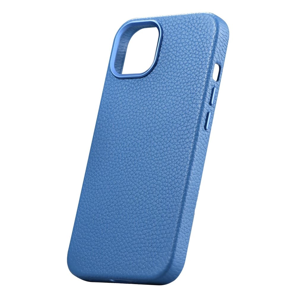 Ovitek iCarer Litchi za iPhone 14 Plus, svetlo moder 7