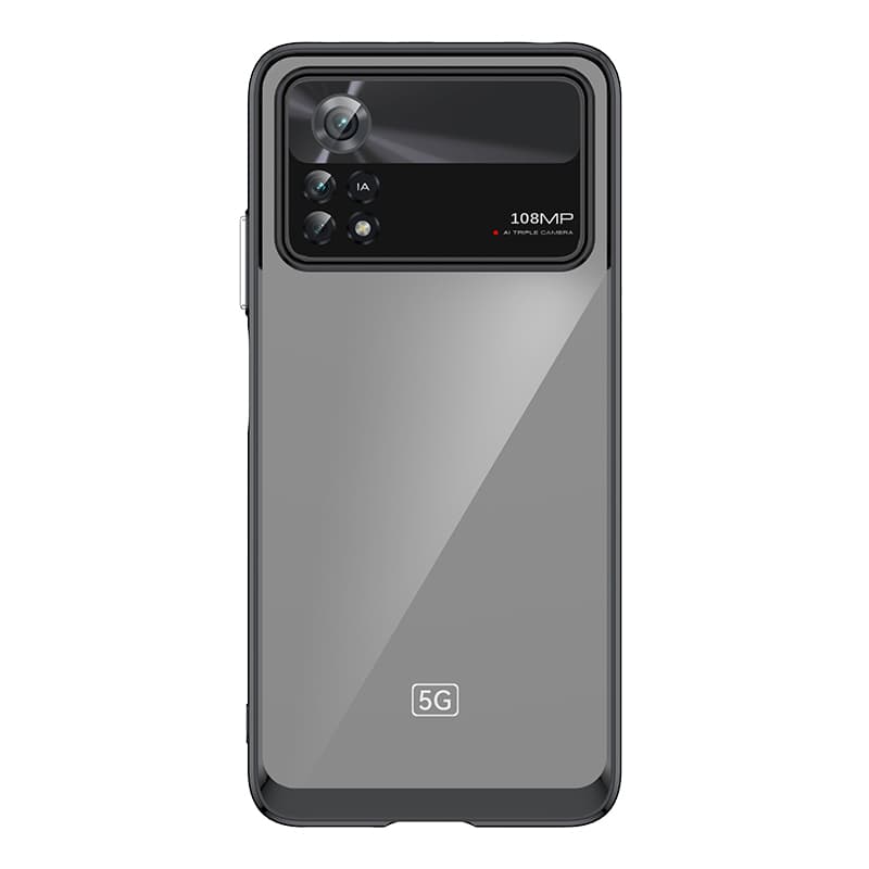 Ovitek Outer Space Case za Xiaomi Poco X4 Pro 5G s fleksibilnim okvirjem, črn