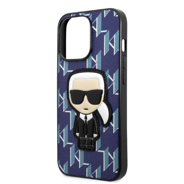 Karl Lagerfeld Monogram Ikonik Patch ovitek za iPhone 13 Pro Max (6.7") - moder 6