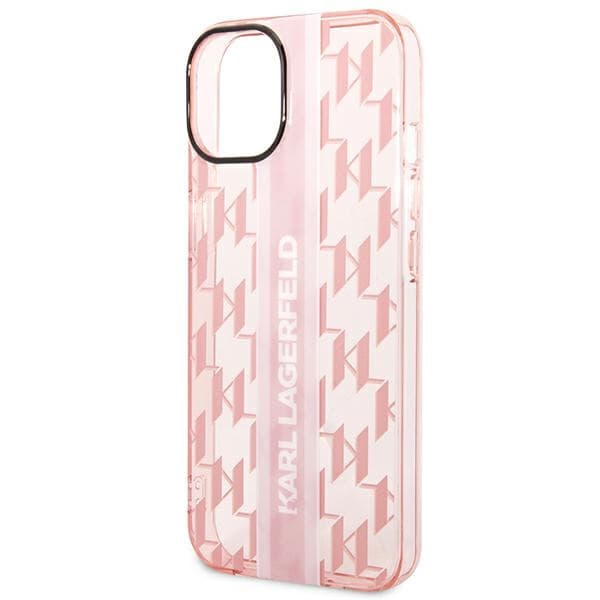 Karl Lagerfeld ovitek za iPhone 14 Plus Mono Vertical Stripe, roza 6