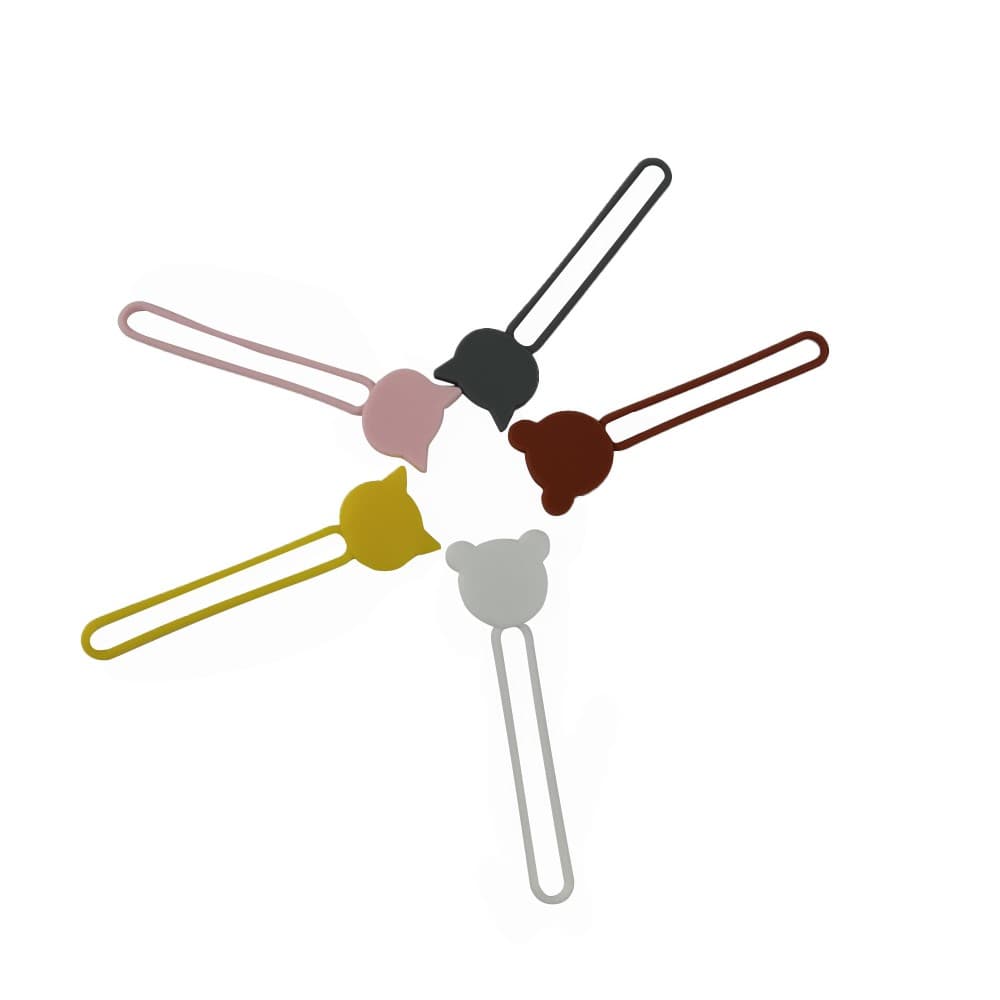 Silikonski organizator kablov - rumen 3
