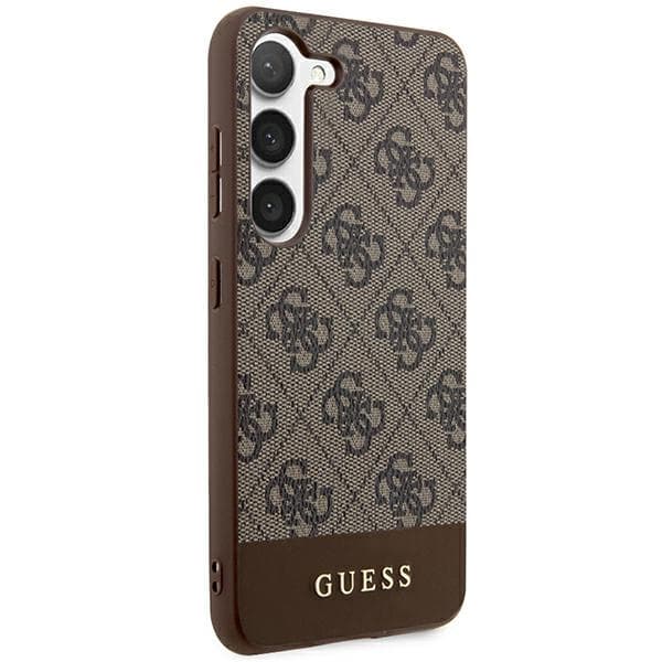 Ovitek za Samsung Galaxy S24+ Guess 4G Stripe Collection - rjava 4