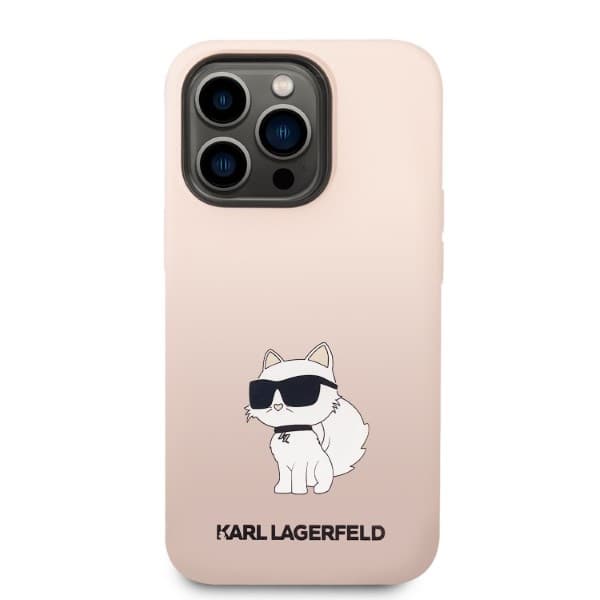 Karl Lagerfeld Silicone Choupette ovitek za iPhone 14 Pro Max - roza 3