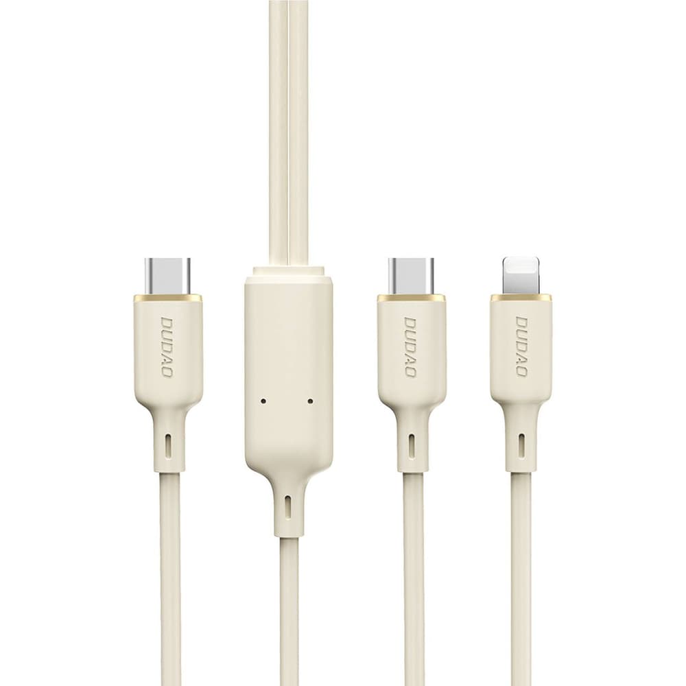 Dudao L7SF kabel USB-C na USB-C / Lightning, 100W, 1.2m, bež