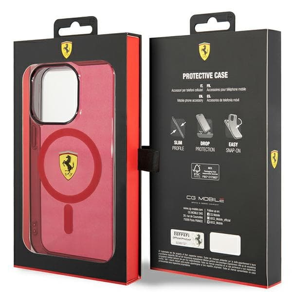 Ferrari FEHMP14XURKR etui za iPhone 14 Pro Max 6.7" rdeč/rdeč Magsafe 8