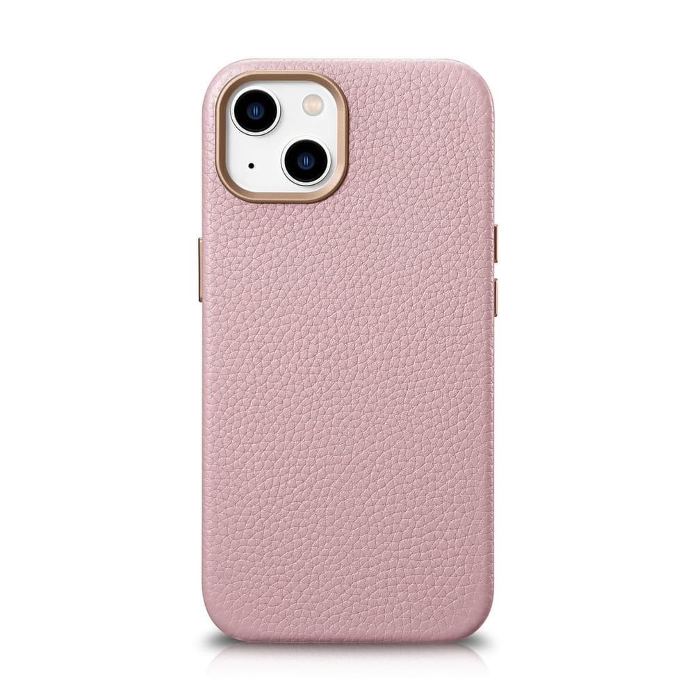 Ovitek iCarer Litchi za iPhone 14 Plus, roza
