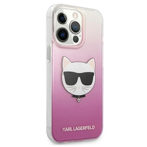 Ovitek Karl Lagerfeld Choupette Head za iPhone 13 Pro Max, roza 4