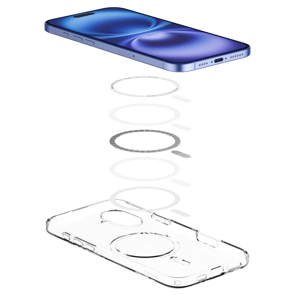 Ovitek Spigen Liquid Crystal Mag MagSafe za iPhone 16 - prozoren 6