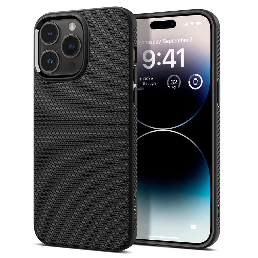 Spigen Liquid Air ovitek za iPhone 14 Pro - mat črn
