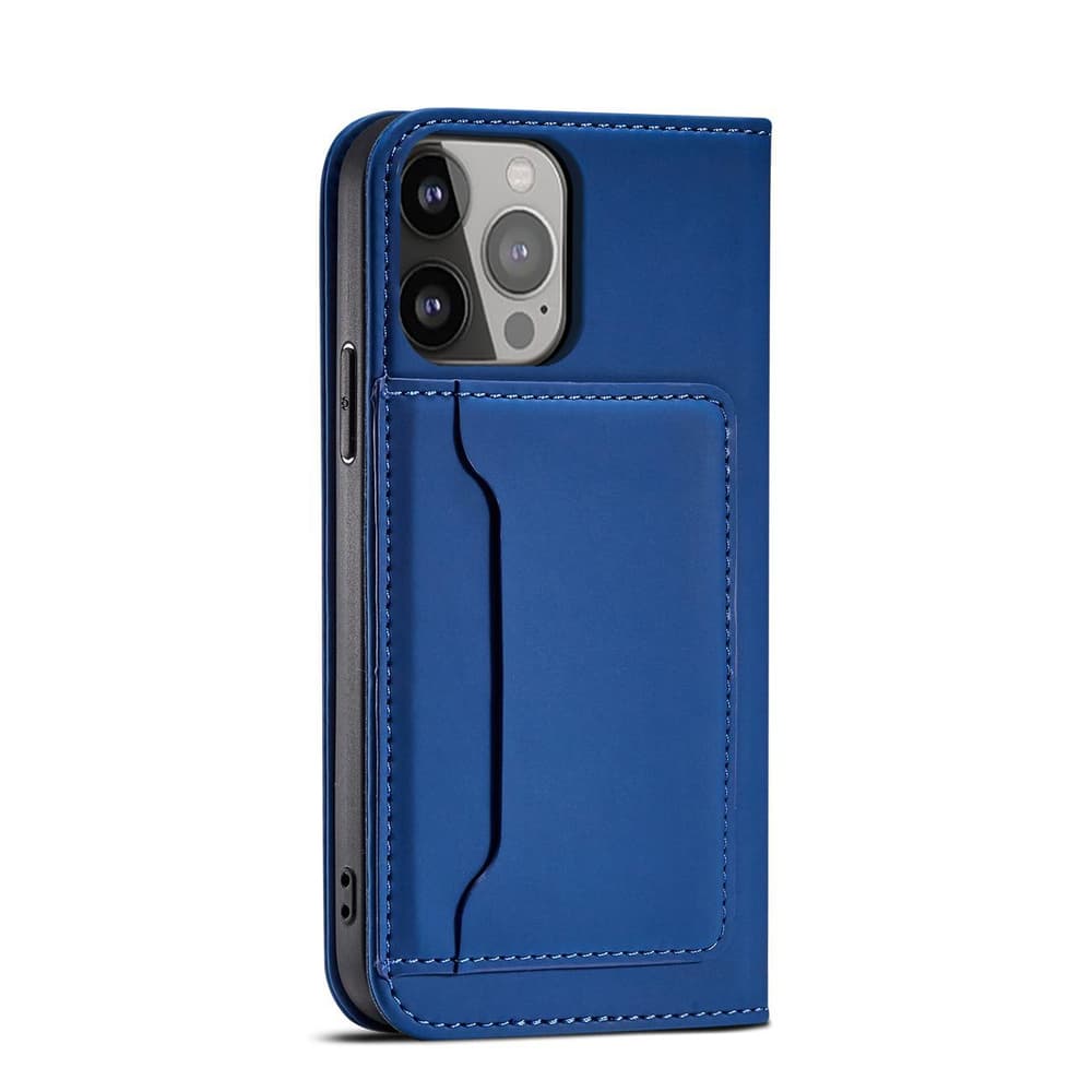 Hurtel Magnet Card etui za iPhone 13 Pro, denarnica, moder 5