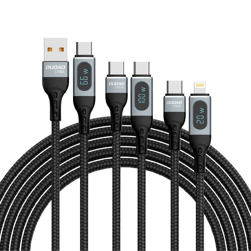 Dudao USB-C - Lightning kabel, PD 20W, 1m, črn 8