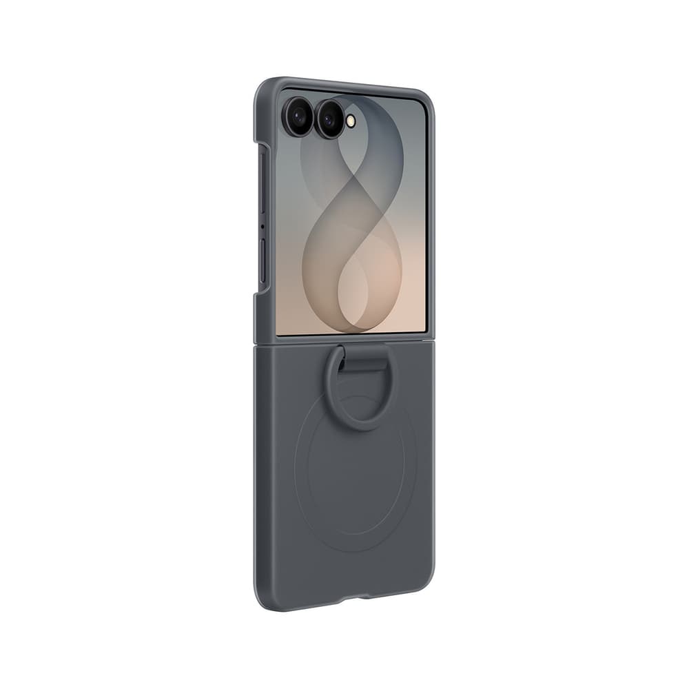 Samsung Silicone Ring Magnet ovitek za Galaxy Z Flip 8, črn
