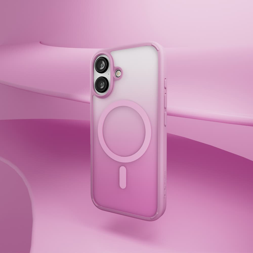 Puro Gradient MagSafe silikonski ovitek za iPhone 16 - Roza 8