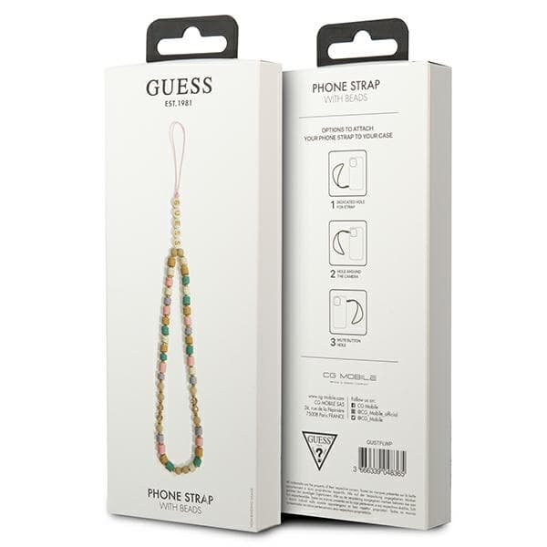 Guess obesek za telefon, roza, Heishi Beads 3