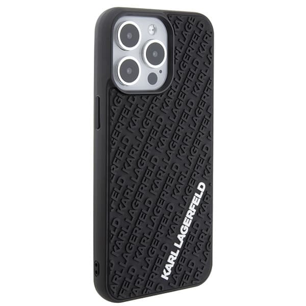 Karl Lagerfeld ovitek za iPhone 15 Pro Max, 3D Rubber Multi Logo, črn 4