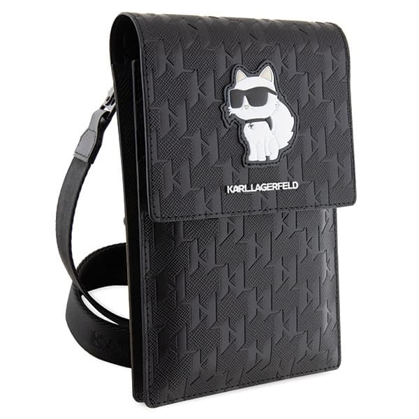 Torba Karl Lagerfeld Handbag Saffiano Monogram Choupette - črna 3