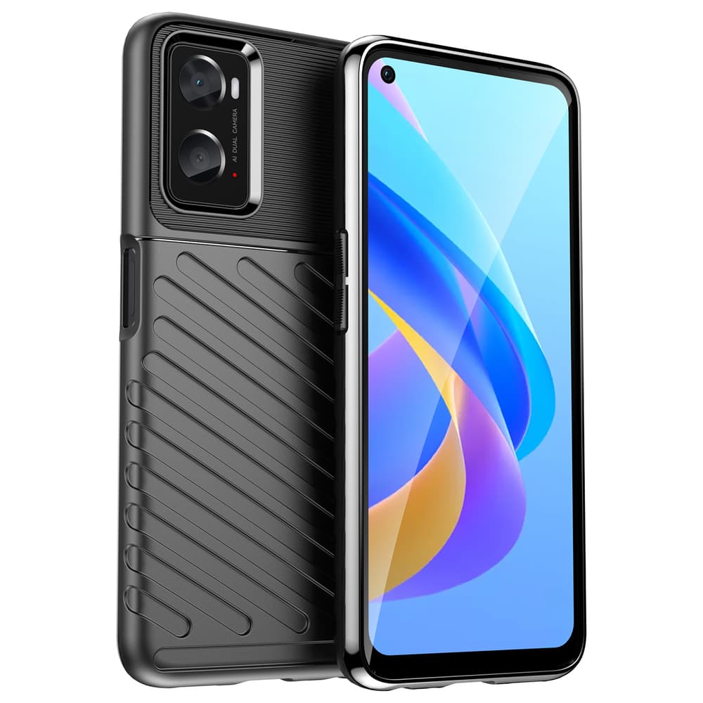 Thunder Case ovitek za Oppo A76 / A36 / Realme 9i - črn