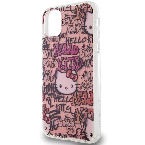 Hello Kitty IML Tags Graffiti ovitek za iPhone 11 / Xr - roza 6