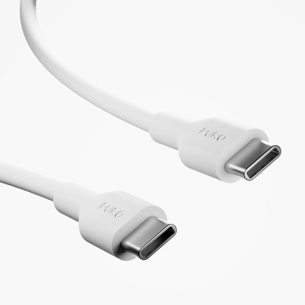 Puro PROLITE 25W USB-A/USB-C polnilnik + kabel USB-C/USB-C 1.2m, bel 6
