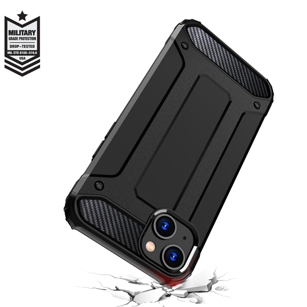 Hibridni ovitek Armor za iPhone 15 Plus Hurtel - črn 6
