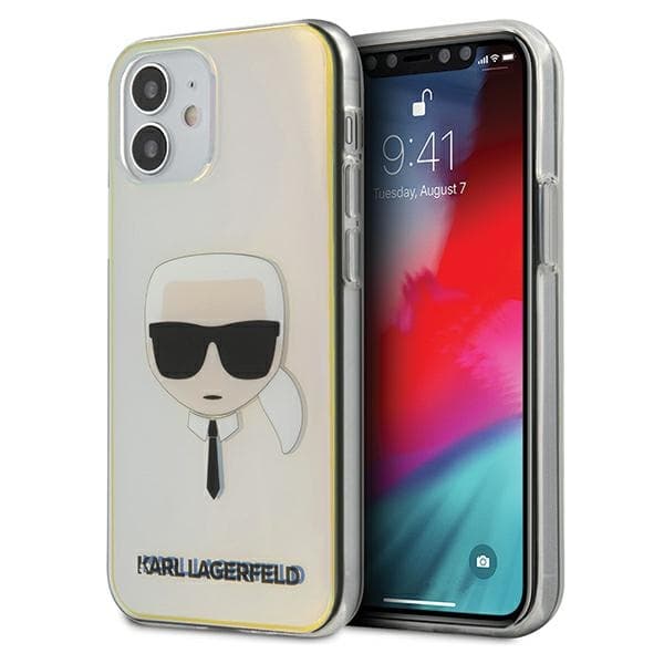 Karl Lagerfeld Iridescent Karl's Head ovitek za iPhone 12 mini – večbarven