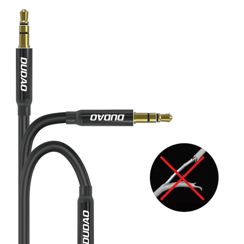 Dudao AUX kabel mini jack 3.5mm, 1m - črn 6