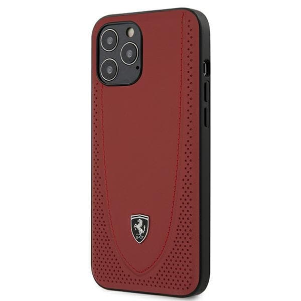 Ferrari FEOGOHCP12LRE ovitek za iPhone 12 Pro Max 6.7" Off Track Perforated, rdeč