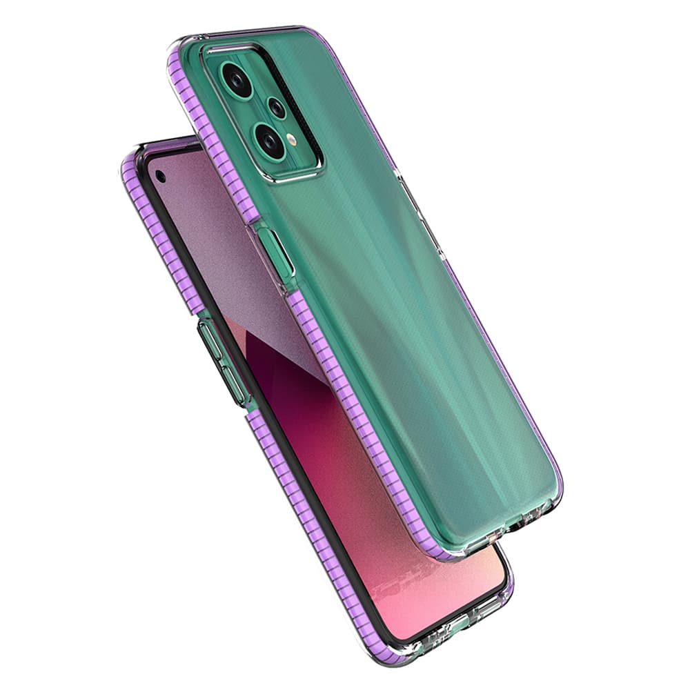 Hurtel Spring Case za Realme 9 Pro, silikonski ovitek s okvirjem, črn 3