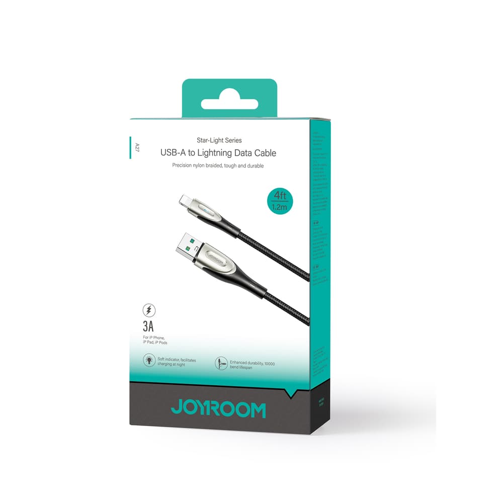 Joyroom Pioneer USB-A / Lightning 3A 1.2m kabel - črn 5