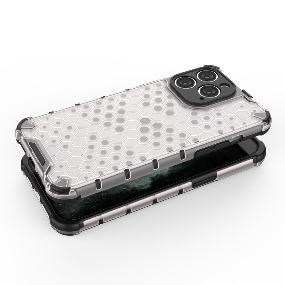 Hurtel Honeycomb ovitek za iPhone 14 Pro Max, prozoren 2