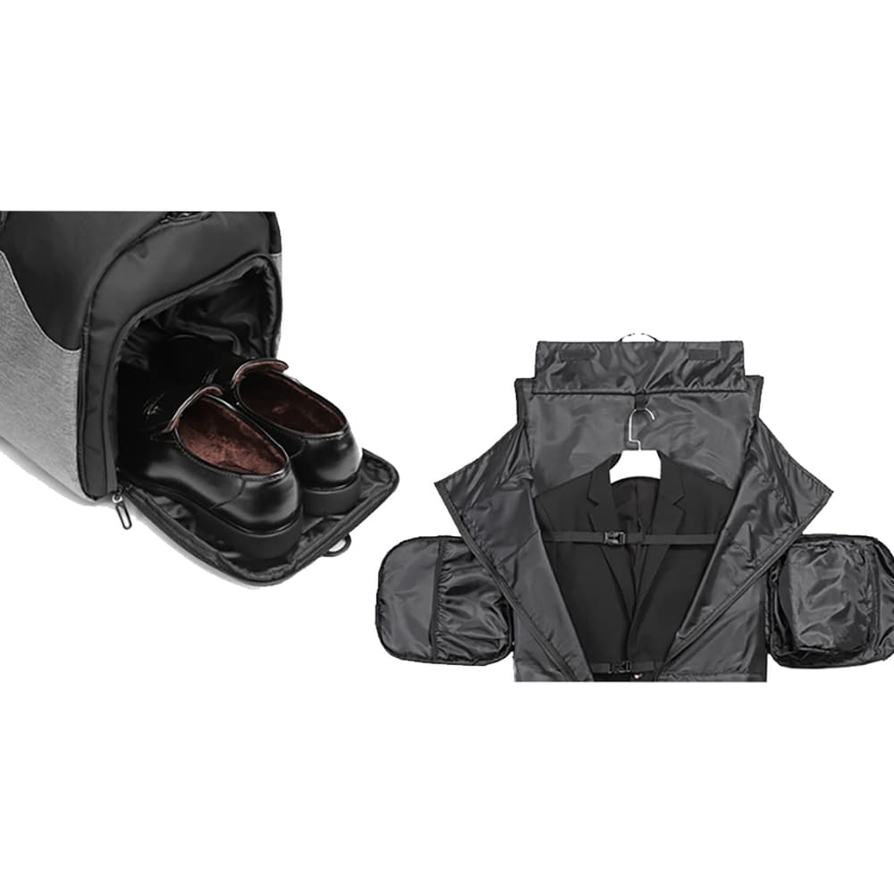Torba za obleko Wozinsky Premium z vlažnim žepom, 45L, črna 7