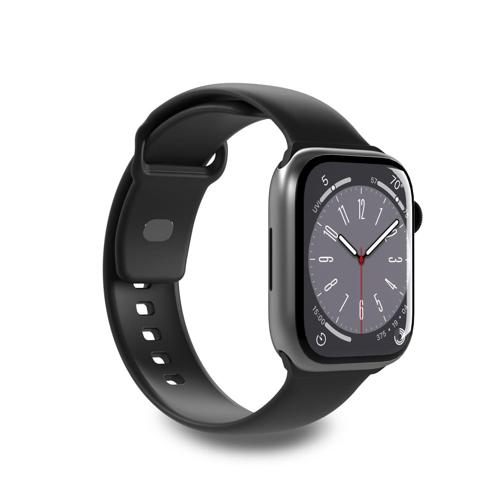 Puro Icon silikonski pašček za Apple Watch 38/40/41 mm - črn (2 kosa)