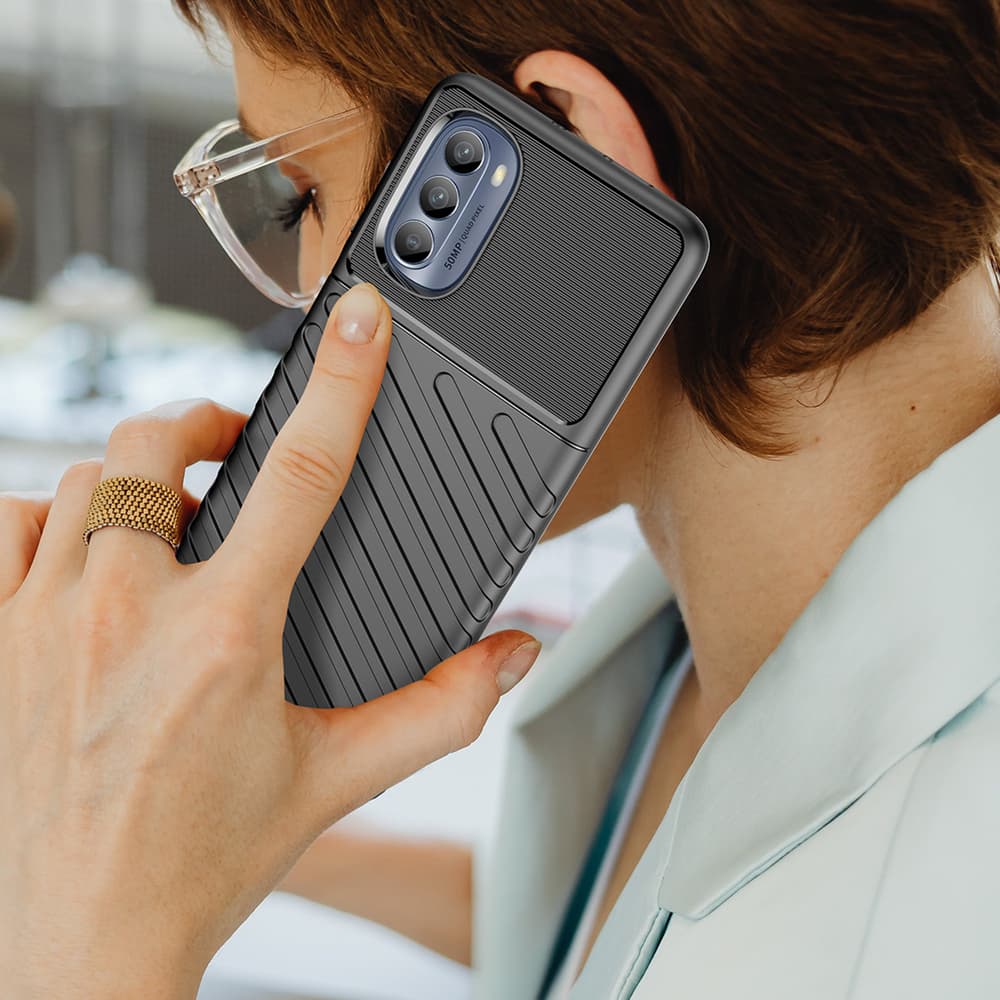 Thunder Case Thunder ohišje za Motorola Moto G62 5G, črno 7