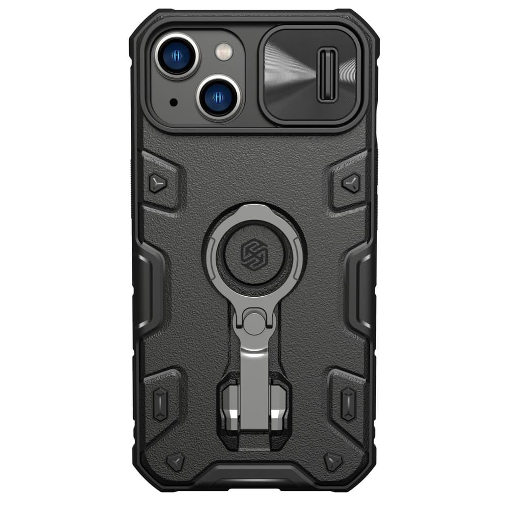 Nillkin CamShield Armor Pro MagSafe ovitek za iPhone 14 Plus z obročem, črn