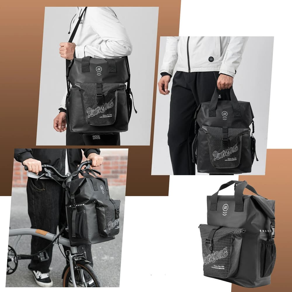 Rockbros AS-158 torbica za krmilo Brompton 18L - črna 4