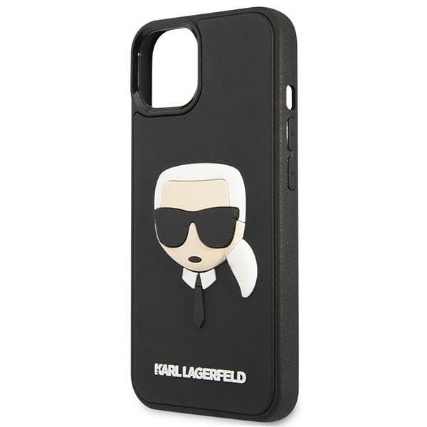Karl Lagerfeld ovitek za iPhone 14 Plus 3D Rubber Karl's Head, črn 6