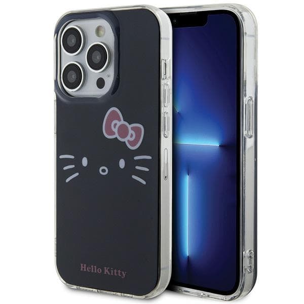 Hello Kitty ovitek IML Kitty Face za iPhone 14 Pro - črna