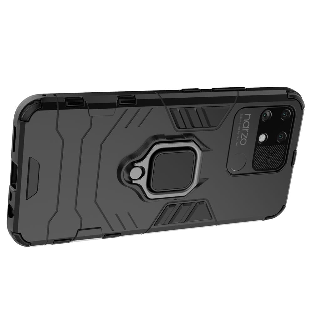 Ovitek Ring Armor za Realme Narzo 50A, črni 6