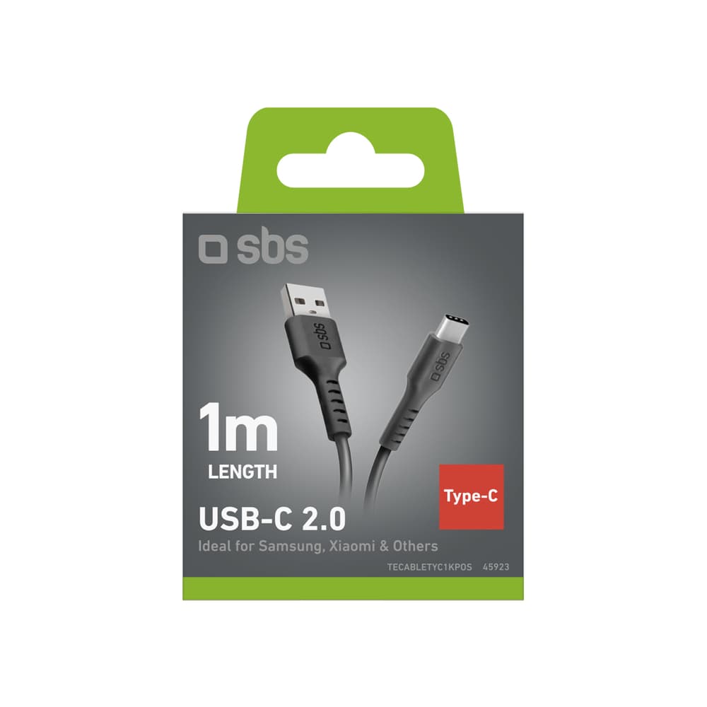SBS kabel USB-A - USB-C 1m - črn 3