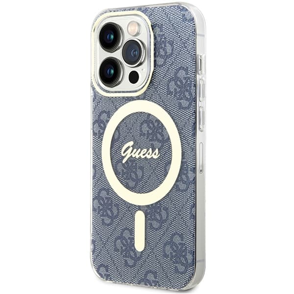 Guess IML 4G MagSafe etui za iPhone 15 Pro - modra 2