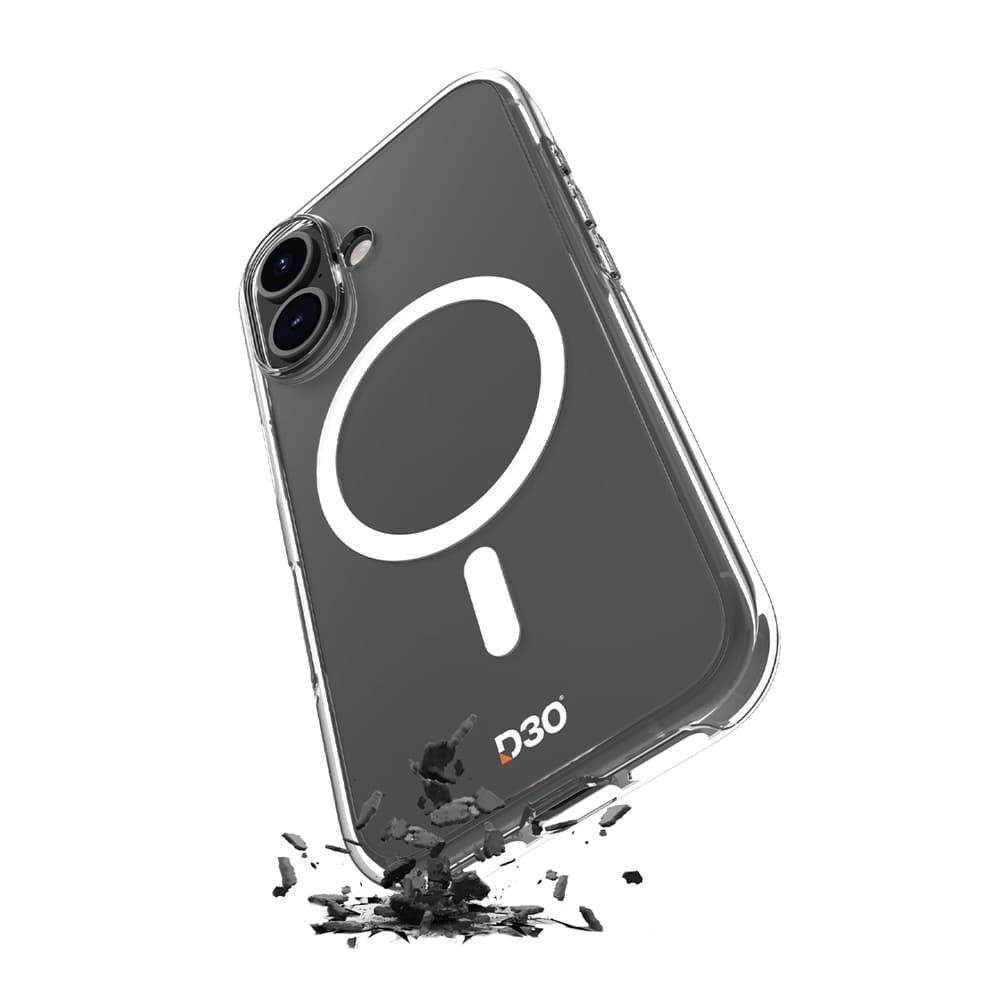 Puro Impact Clear D3O MagSafe silikonski ovitek za iPhone 16 - Prozoren