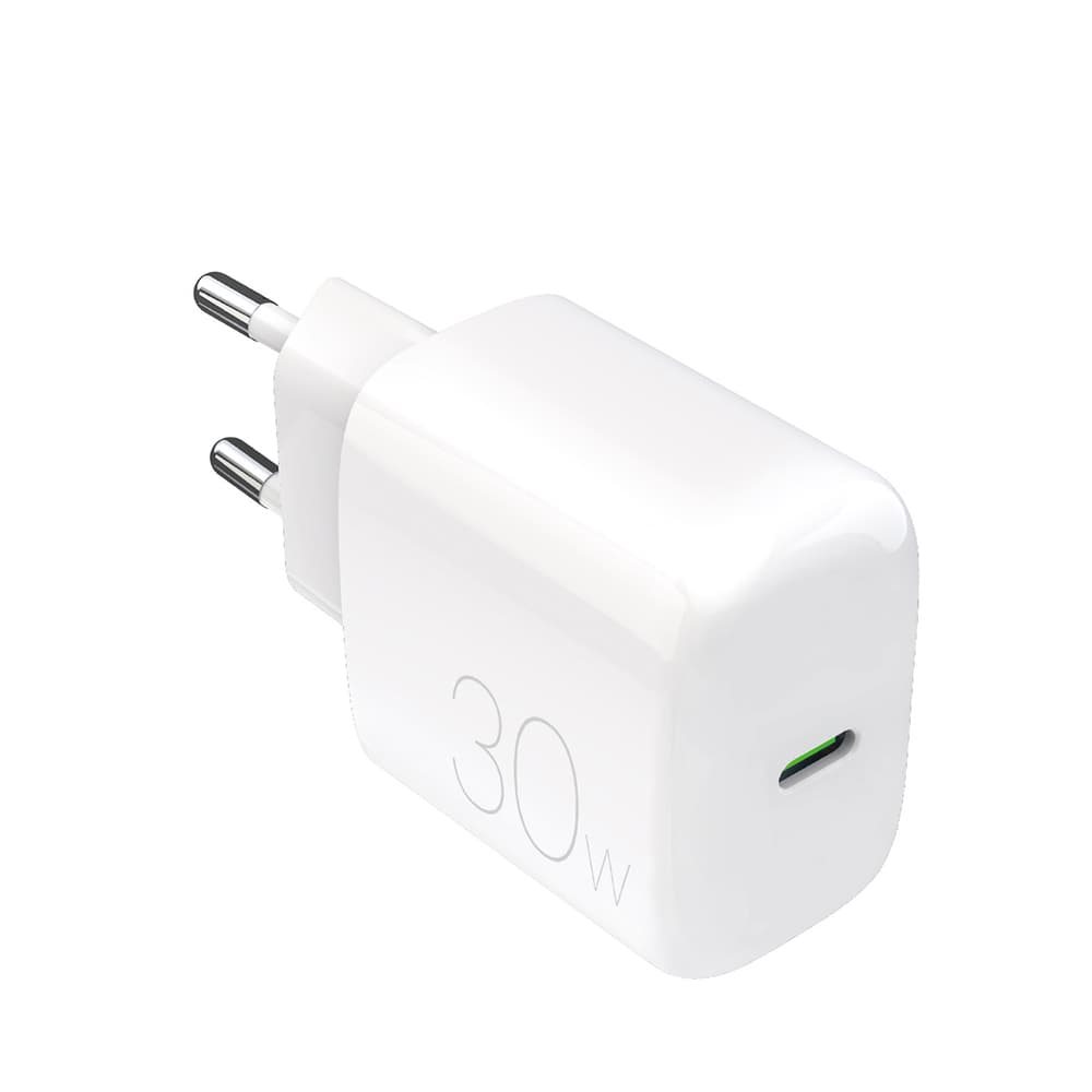 Puro PROLITE 30W USB-C stenski polnilnik, bel