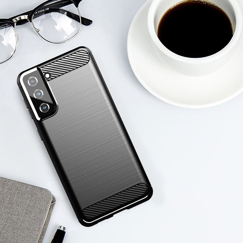 Carbon Case ovitek za Samsung Galaxy S21+ 5G - Modra 8