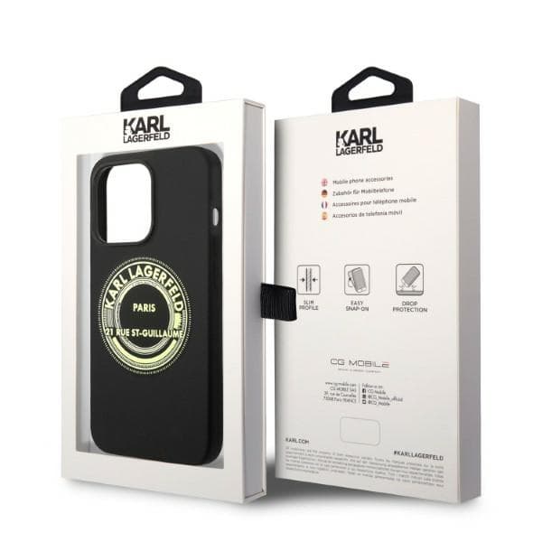 Ovitek Karl Lagerfeld Silicone RSG za iPhone 14 Pro, črn 8