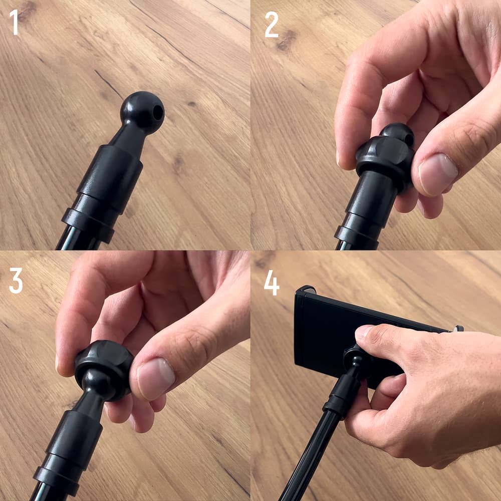 Wozinsky dolga upogljiva držala za telefon/tablico (črn) 7