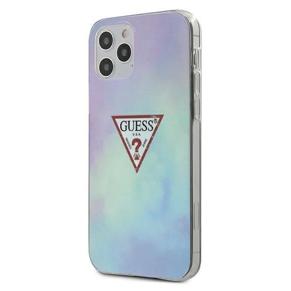 Guess ovitek za iPhone 12 Pro Max (6,7") Tie & Dye Collection, moder