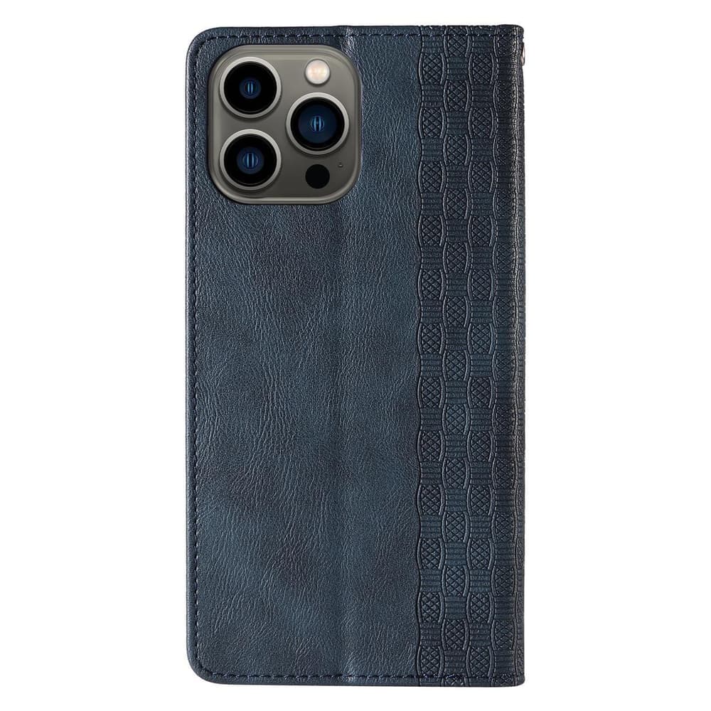 Hurtel Magnet Strap ovitek z denarnico in oporo za iPhone 14 Pro Max, modra 6
